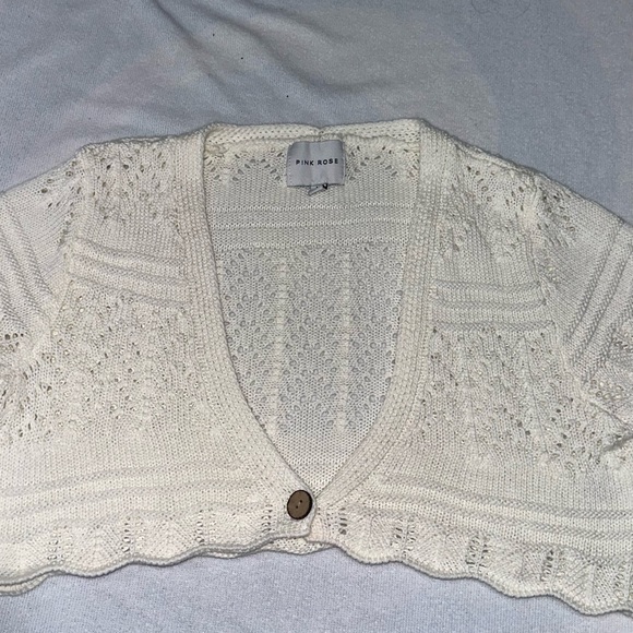 White Women's Sweater - Picture 2 of 6